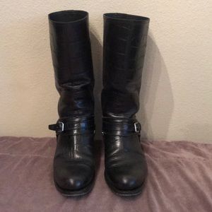 Christian Dior Tall Black Boots - Size 8